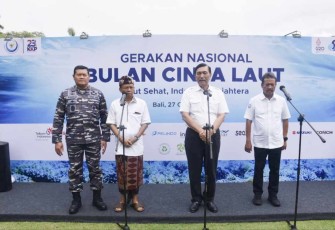 Pencanangan gerakan nasional bulan cinta laut di Bali 