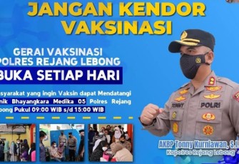Gerai Vaksinasi Polres Rejang Lebong
