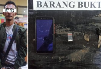 Tersangka dan barang bukti saat diamankan