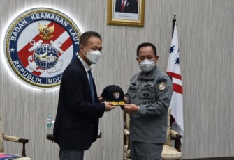 Kepala Bakamla RI saat Terima Delegasi Japan International Cooperation Agency (JICA).  