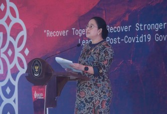 Ketua DPR RI Puan Maharani saat menghadiri Supreme Audit Institutions 20 (SAI20) 