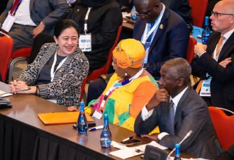 Puan saat menghadiri 34th Session of the Forum of Women Parliamentarians di Kigali, Rwanda, Selasa (11/10/2022). 