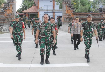 Panglima TNI saat Tinjau Latihan TFG KTT G20 Tingkat Kogabwilhan