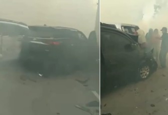 Asap tebal selimuti peristiwa kecelakaan beruntun di tol Pejagan-Pemalang, Minggu 18 September 2022 kemarin.