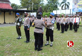Situasi Apel Gelar Pasukan Operasi Keselamatan Semeru Tahun 2022 di Polres Blitar Kota (foto : Faisal NR / Klikwarta.com)