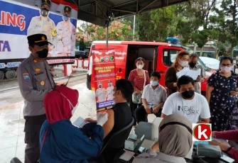 Vaksinasi Booster oleh Polres Blitar Kota