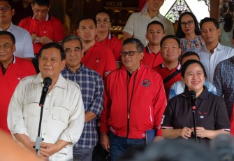 Puan dan Prabowo di Wisma 1 Hambalang, Minggu (4/9/2022).