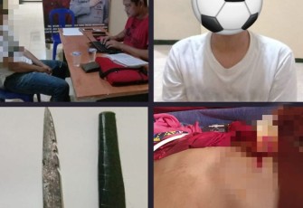 Tersangka dan barang bukti saat diamankan