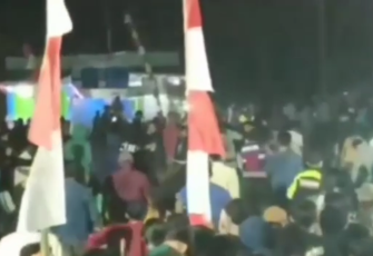 Kericuhan saat pagelaran musik di Desa Prigi Kecamatan Todanan, Blora, Minggu (8/5/2022) malam.