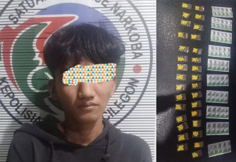 Tersangka dan barang bukti saat diamankan