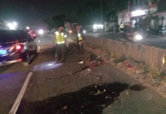Polisi saat Olah TKP usai evakusi korban