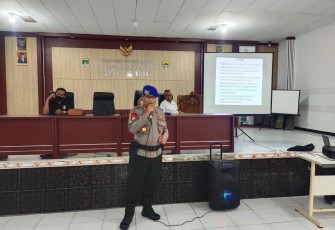 Wadir Polairud Polda Banten AKBP Abdul Majid saat sosialisasi