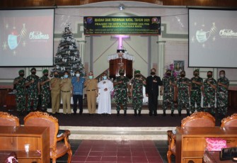 Dandim Hadiri Undangan Perayaan Natal Keluarga Besar Korem 102 Panju Panjung 