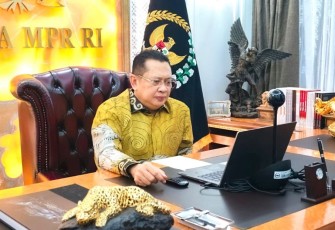 Ketua MPR RI sekaligus kandidat doktor studi Ilmu Hukum Universitas Padjadjaran Bambang Soesatyo
