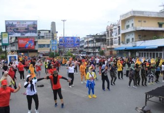 Car Free Day di Bundaran Simpang 6 Rantauprapat, Minggu (25/09/2022).