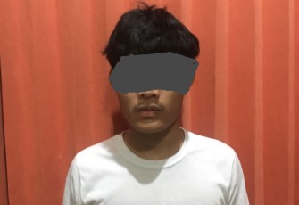 Tersangka saat diamankan