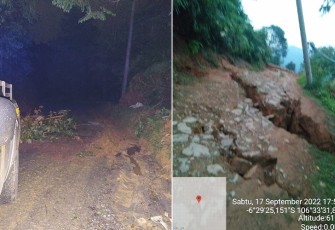 Longsor di Desa Kampung Bugis