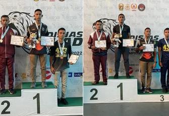 Atlet Taekwondo Tajimalela saat Naik Podium dalam Kejuaraan Piala Kadisjasad Cup