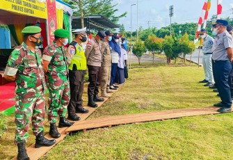 Kepala Dinas perhubungan Moch insan Amin saat memberikan arahan