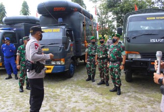 Kodim Palangka Raya Ikuti Apel Gelar Personel dan Sarpras Program Prioritas Polda Kalteng Tahun 2022