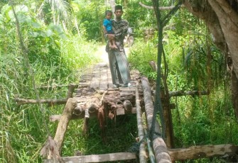 Kondisi Jembatan yang ambruk