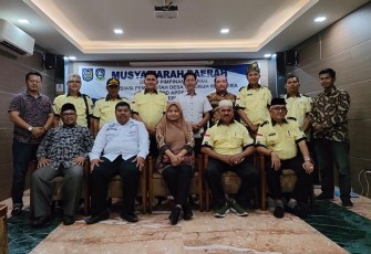 Foto bersama usai Musda ke-II APDESI Provinsi Kepri, Senin (21/03/2022).