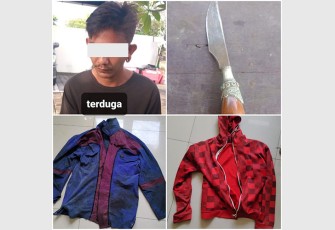 Tersangka dan barang bukti saat diamankan