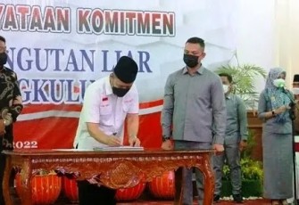 Penandatanganan Pernyataan Komitmen Pemberantasan Pungutan Liar Provinsi Bengkulu