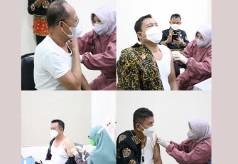 Jajaran Kanwil KemenkumHam Bengkulu Vaksinasi Tahap III