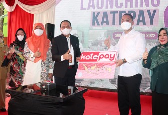 Launching program KatePay di SMP Negeri 42 Surabaya, Selasa (14/06/22). 