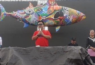 Tunduan Fabian Kalo saat memberikan sambutan pada kegiatan FPSL