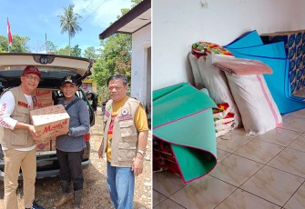Tim BPBD saat Salurkan Bantuan Logistik ke Korban Banjir Kota Palopo