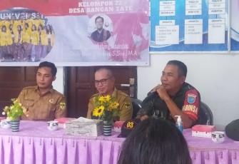 abinsa Rangan Tate saat turut Sambut Kegiatan KKN Tematik Mandiri Semangat Kebangsaan Universitas Palangka Raya 