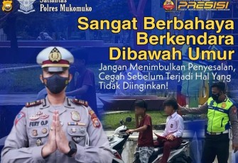 Polres Mukomuko larang keras pengendara dibawah umur.