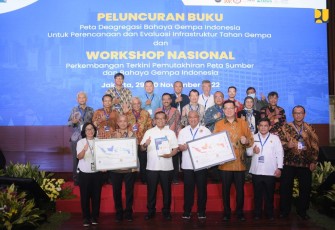 Peluncuran Buku Peta Deagregasi Bahaya Gempa Indonesia, Selasa (29/11/2022).