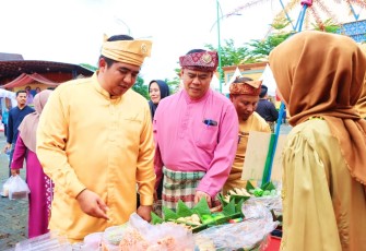 Bupati Bintan saat tinjau Bazar Temu Karya Desa