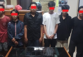 6 Pemuda saat Diamankan Polres Bengkulu