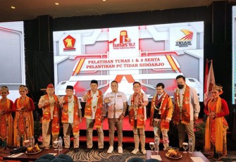 Pelatihan Tunas 1 dan 2 sekaligus Pelantikan Pengurus Cabang Tidar Sidoarjo (PC TIDAR sidoarjo), di Hotel Luminor Sidoarjo Rabu (29/6/2022).