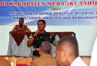 Dandim Merauke saat Ajarkan Bela Negara ke Pelajar di Kegiatan LKTD