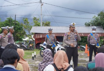 Satlantas Polres Bengkulu Utara saat Gelar Pelatihan Uji Teori dan Praktek Pembuatan SIM