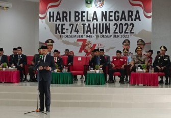 Suasana peringatan Hari Bela Negara di Monumen PDRI Koto Tinggi.