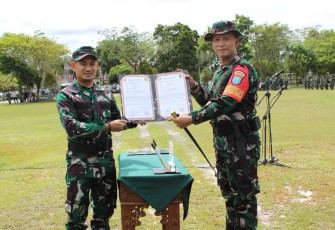 Penandatanganan kesepahaman dalam Pembukaan TMMD Reguler ke-115 Tahun 2022 di Wilayah Kodim 1016 Palangka Raya