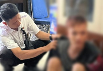 Tersangka saat diamankan