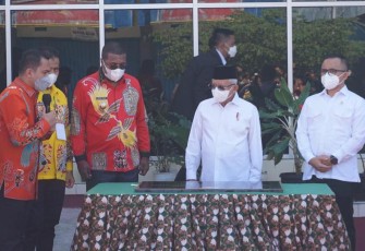 PLUT KUMKM Biak Numfor diresmikan oleh Wakil Presiden RI Ma’ruf Amin, Jumat (2/12).