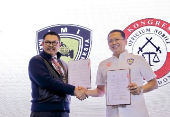 Bambang Soesatyo bersama Presiden Kongres Advokat Indonesia (KAI) Tjoetjoe Hernanto 