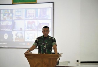 Danrem 071/Wijayakusuma Kolonel Inf Yudha Airlangga, S.E., saat memberikan sambutan
