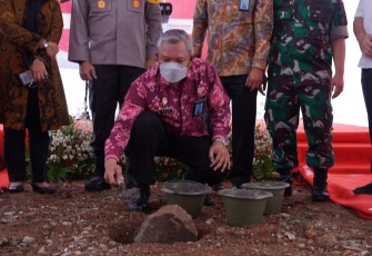 Peletakan Batu Pertama Pembangunan Blok Hunian pada Lapas Kelas I Tangerang.