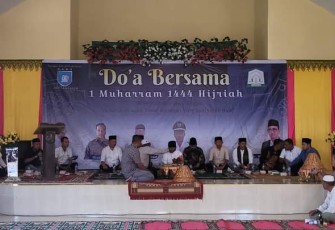 Doa Bersama Pemkab Aceh Timur Peringati Tahun Baru Islam di Monisa, Sabtu (30/7/2022).