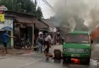 Angkot pasca Terbakar di Tamansari Bogor 
