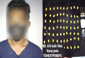 Tersangka dan barang bukti saat diamankan